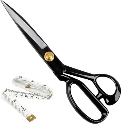 RED JONES 11 inch Heavy Duty High Carbon Steel Professional Fabric Scissors Scissors(Set of 1, Black)