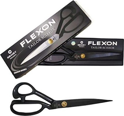 SMILEY APPU CLOTHING Flexon 10 Inch Tailoring Scissors for cloth cutting Scissors(Set of 1, Black)