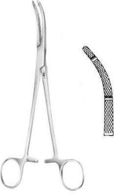 alis 20.5Cm/8 Inch Hysterectomy Clamps Heaney Mod. Curved, Al-Gen-155-20 Scissors(Set of 1, Silver)