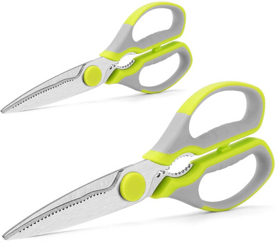 The HSR Enterprises Premium Quality Kitchen Scissor Stainless Heavy Duty Fish Cutter Scissors(Set of 1, Green)