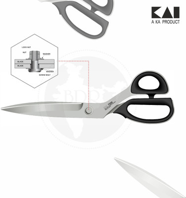 Jyoti Kai Scissor – 7250, 10-inch Made in Japan, Stainless Steel with Vanadium, Scissors(Set of 1, Black)