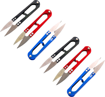 ADW CRAFT'S 12.5 cm Steel Thread Cutter Tool - Pack of 6 Scissors(Set of 6, Multicolor)