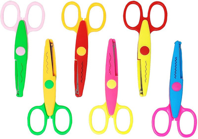 Freedy designer scissors pack of 6t Scissors(Set of 6, Multicolor)