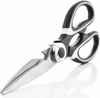SKYTONE Black Scissor Stainless Steel Scissors for Chicken Poultry Scissors(Set of 1, steel)