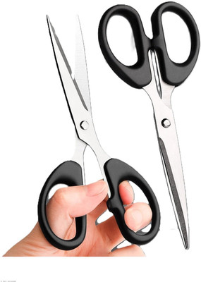 yim~mi Professional Grade Scissor Combo Ideal For Smooth Cutting Scissors(Set of 2, Silver)