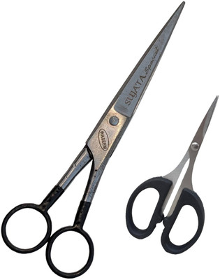 SAZIC Hair cutting scissor, smooth and comfortable for men women professional Scissors(Set of 2, Black)