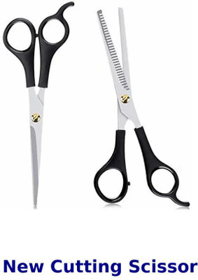 hinshitshu Professional Grade Double Scissors for Salon Hair Styling Scissors(Set of 1, Black)