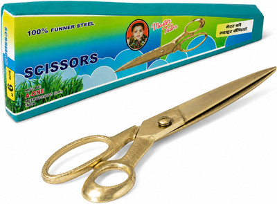 SastaSales All purpose cloth cutting tailor scissors with stainless steel blade Scissors(Set of 1, Gold)