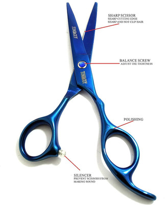 Pink Planet pack of premium scissor for barber,saloon and parlor use (mettalic blue) Scissors(Set of 1, Blue)