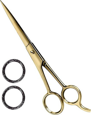Dhanishka Hair Cutting and Hairdressing Stainless Steel Scissors 6.5 Inch Scissors(Set of 1, Gold)