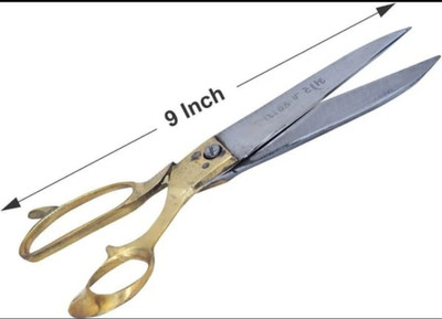 FitnFlex Premium Stainless steel (9 inch) swing / Scissors(Set of 1, Golden, Silver)