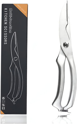 Simois Ultra Sharp Poultry Shears by Dolce – Stainless Steel Scissors for Bbq & Fish Scissors(Set of 1, Silver)