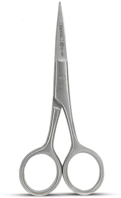 Danial 4.5 Inches Small Stainless Steel Hair Cutting Scissors - Mustache, Eyebrow Scissors(Set of 1, Silver)