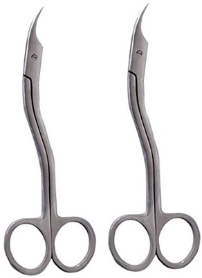 TIAGO suthar scissor ( stich cutting scissor, ) , stainless steel deluxe quality Scissors(Set of 2, Silver)