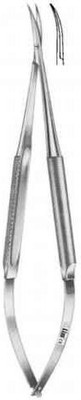 alis 23Cm/9 Inch Micro Dissecting Scissors Sharp Pointed Curved, A-Gen-282-23 Scissors(Set of 1, Silver)