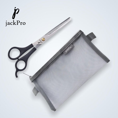 jackPro Barber stainless Steel Hair Cutting Hair Styling Thinning Scissor for Home (6.5) Scissors(Set of 1, Black)