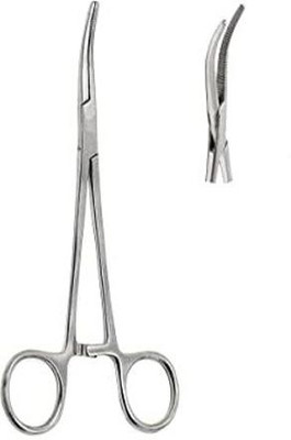 SANJU Khushi Surgicals Artery forceps CURVED (6 Inch) Stainless Steel Pack of 1 Scissors(Set of 100, Silver)