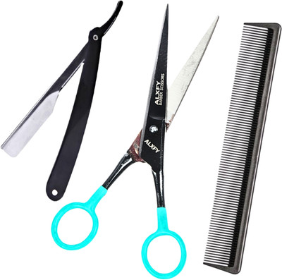 alxfy Professional Barber Salon Scissors Hair Cutting Saloon Scissor For Man Woman Scissors(Set of 1, Black)