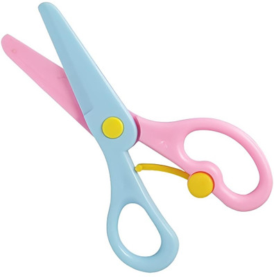 BM RETAIL 3 Pcs Child Safety Scissor Set Safety Plastic Scissors For Kids School Supplies Scissors(Set of 3, random color)