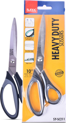 SAYA Heavy Duty Scissors 10 inch, Multipurpose , Comfort Grip for Home & Crafts Scissors(Set of 2, Black)