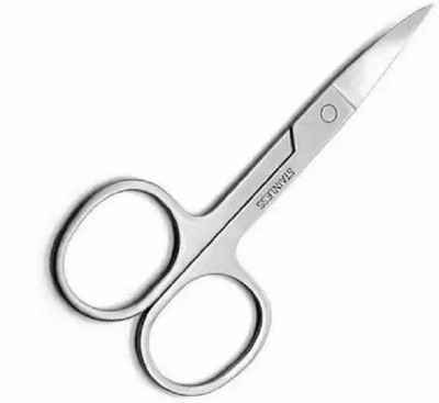 Glamezone Stainless Steel Facial Scissors and for Eyebrows Scissors(Set of 1, Silver)