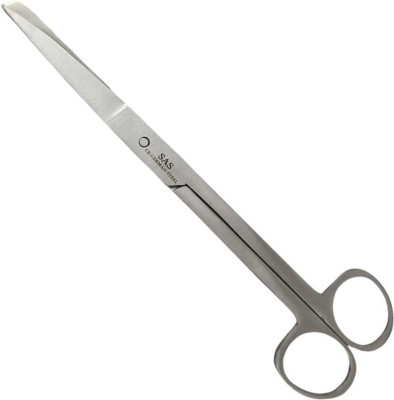 SAIADITYA SCIENTIFICS Sharp&Blunt Straight Surgical Scissor 8 Inch- Cut Stiches, Fabric, Hair Scissors Scissors(Set of 1, Steel)