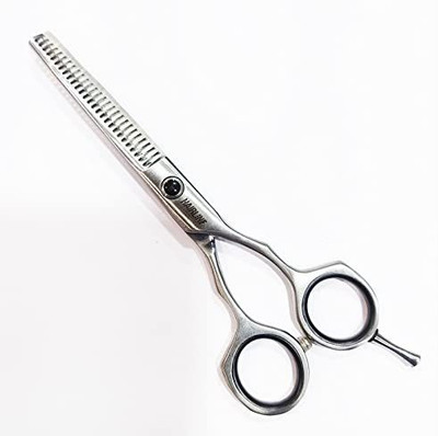 Hair line Professional Thinning Cutting Barber Dressing Trimming Razor Shears for Salon Scissors(Set of 1, Silver)