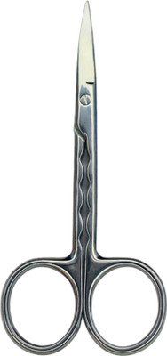 BABILA Cuticle Scissor (Long Size)-CS-V012 Steel Scissors(Set of 1, Silver)