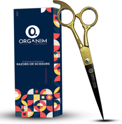 Organim care products Hair Cutting Barber Scissor For Men Scissors(Set of 1, Gold)
