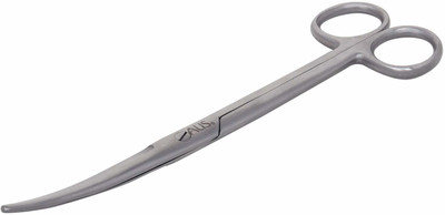 alis Mayo scissor Stainless Steel CE Quality 7.5Inch/19cm Curved (CURVED SET OF 1) Scissors(Set of 1, Silver)