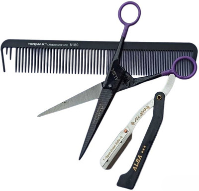 aramco india Barber's Best Tools Scissor Razor and Comb Scissors(Set of 1, Multicolor)