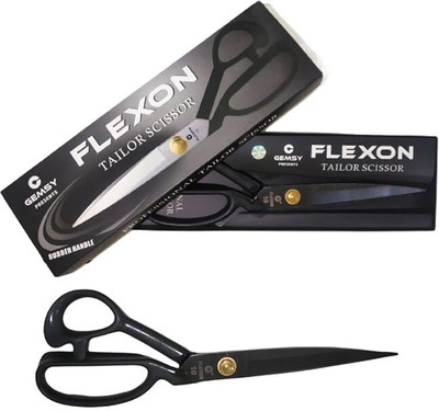 prabhas designs Flexon 10 Inch Tailoring Scissors For Cloth Cutting Scissors(Set of 1, Black)