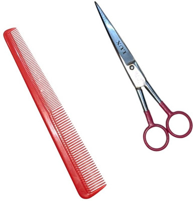 Kepki 6 Inch Scissors, Rubber Coated - Perfect for Barber, Mustache, Beard Grooming1 Scissors(Set of 1, Silver)