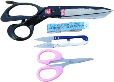 PARMATMAA Professional Tailor Scissors Fabric Cloth Cutting Black 10.5inch Made in Meerut Scissors(Set of 1, Black)