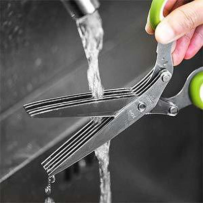 VERPHX Knives 5 Layers Scissors Kitchen Herb Spices Cooking Tools Vegetable Cutter Scissors(Set of 1, Multicolor)