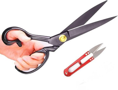 The Mark Black tailoring scissor with 1 pack thread cutter Scissors(Set of 2, Multicolor)