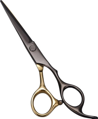 feelhigh Stainless Steel GoldBlack Barber Hair Cutting Scissors Straight Scissors Salon Scissors(Set of 1, BlackGold)