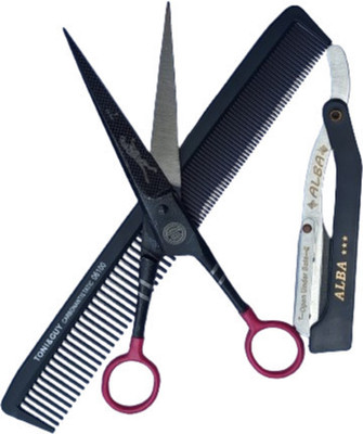 aramco india Cutting and Shaping Tools Scissors(Set of 3, Black)