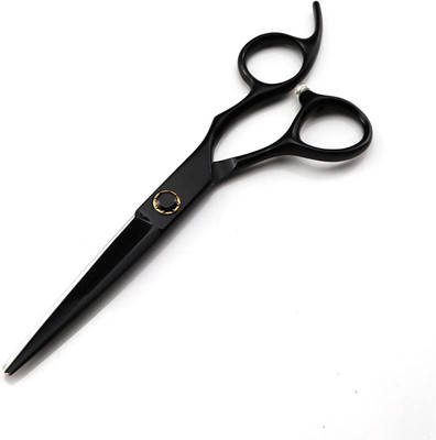 YMS Professional Haircut Scissrs Stainless Steel, 6.5 Inches Sharp Barber Scissor E Scissors(Set of 1, BLACK BERRY)