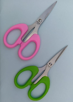 DSHARPP YOYO Multipurpose 127 mm Scissors (Kenchi) with Ultra Sharp Blades-IX-50 Scissors(Set of 2, Green, Pink)