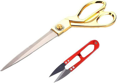 The Mark Gk 38 cloth cutting scissors with 1 thread cutter Scissors(Set of 2, Multicolor)