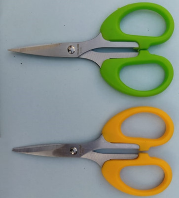 DSHARPP YOYO Small Sewing, Embroidery, Knitting Detail Cut Scissors-IX-27 Scissors(Set of 2, Green, Yellow)