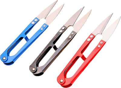ADW CRAFT'S 12.5 cm Steel Thread Cutter Tool - Pack of 3 Scissors(Set of 3, Multicolor)