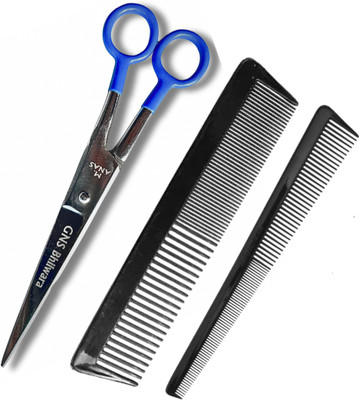 GNS Hair Cutting Salon Rubber Coated Scissors(Set of 1, Blue)
