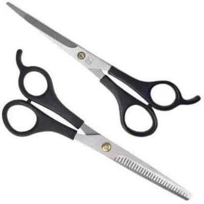 Kamill Professional One Side Thinning Hair And Beard Cutting Stainless Scissors(Set of 1, Black)