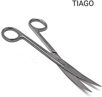 TIAGO Dressing sharp/sharp curved 6 inch stainless steel surgical scissor Scissors(Set of 1, Silver)