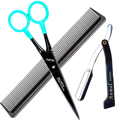 alxfy Professional Barber Hair Cutting Salon Scissors Combo Set Scissors(Set of 1, Black)