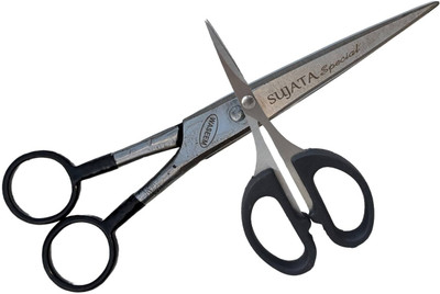 SAZIC Professional Salon Barber Hair Cutting Scissors for Hair cutting Men Women Scissors(Set of 2, Black)