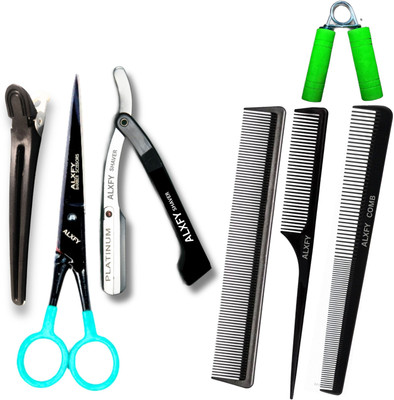 alxfy Salon Scissors Professional Barber Hair Cutting Scissor The Saloon Combo Kit Scissors(Set of 1, Black)