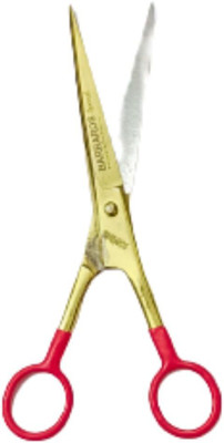 Insha golde razor & barber sci Scissors(Set of 1, golden, White, Red)